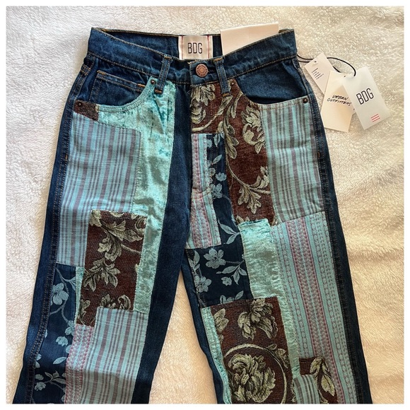 BDG Patchwork high rise, wide leg, denim jeans - Picture 11 of 13